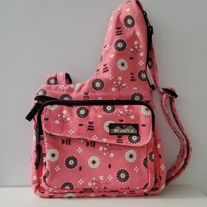 Kavu Crossbody Pink Floral 100% Cotton